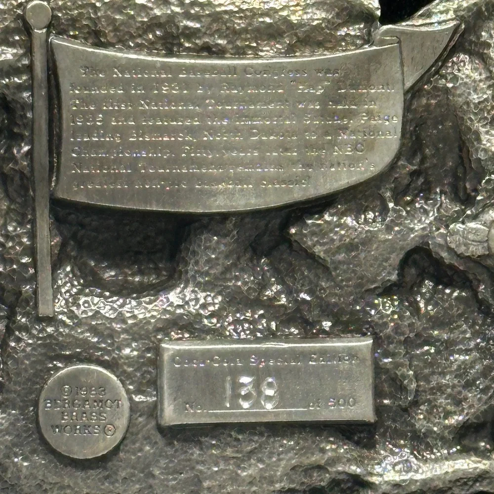 Vintage 1983 Coca-Cola NBC Baseball Belt Buckle Bergamot Brass 138/500